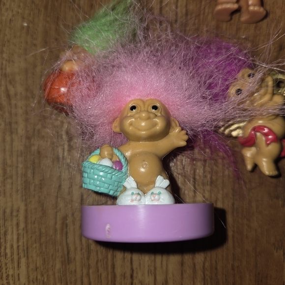 Lot of Miscellaneous Minature Trolls Stamp, Pin, Pencil Top - Picture 2 of 9